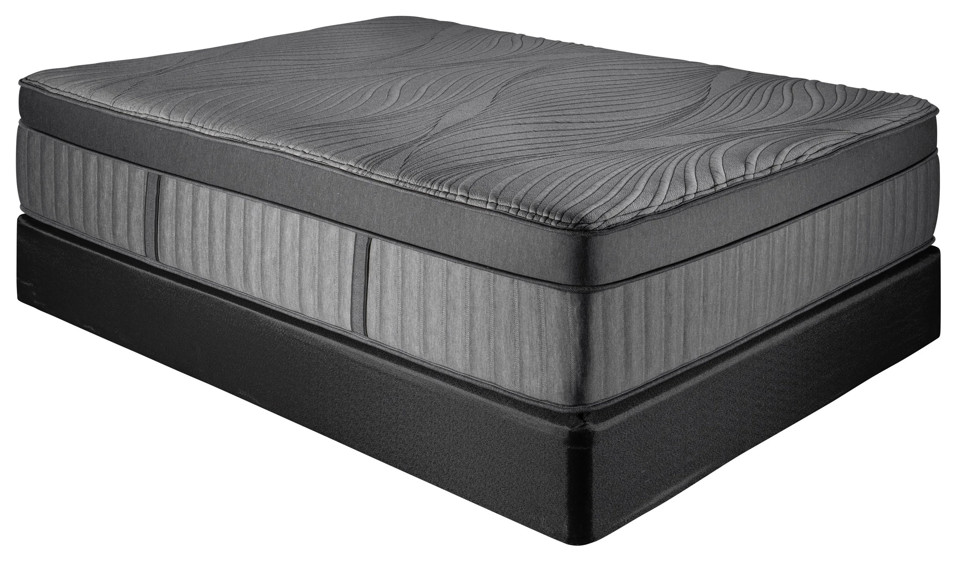 Restonic Nicole RESTN4KSET Restonic King Nicole 4" Plush Hybrid Euro Top Mattress & Foundation